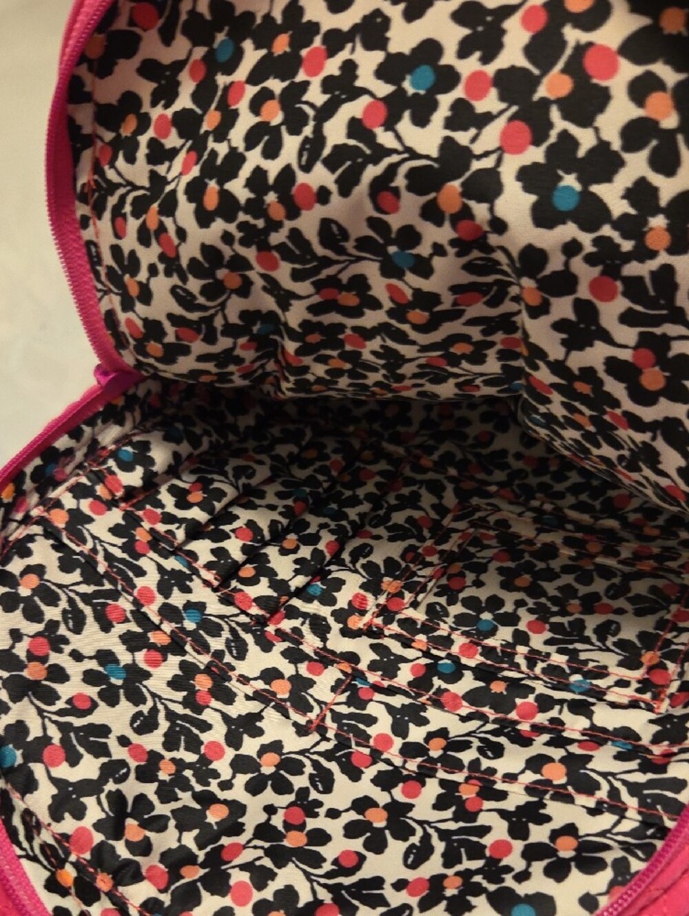 Vera Bradley Quilted Hot Pink Backpack - Picture 4 of 6